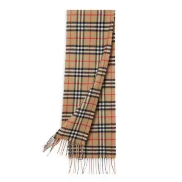 Burberry Mini Classic Vintage Check Cashmere Scarf - Picture 1 of 6